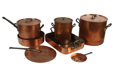 A Group of Williams Sonoma French Copper Cookware
