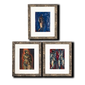Harold Frank, Los Angeles, CA 1917-1995, Three Works (Nudes)
