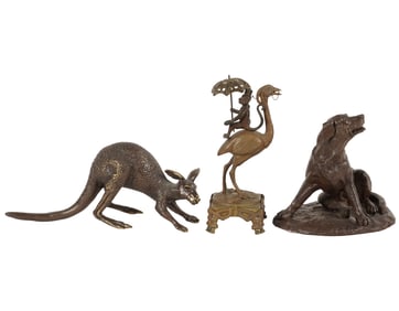 A Group of Three Animal Figures