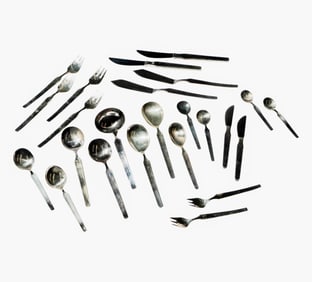 A Swedish Mid-Century .800 Silver Flatware Service for 12