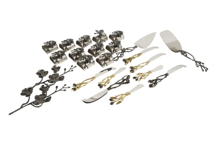 A Group of Michael Aram Metal Tablewares