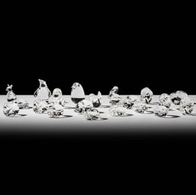 A Group of Steuben Glass Animal Figures