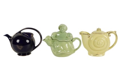 A Group of Vintage American Pottery Teapots