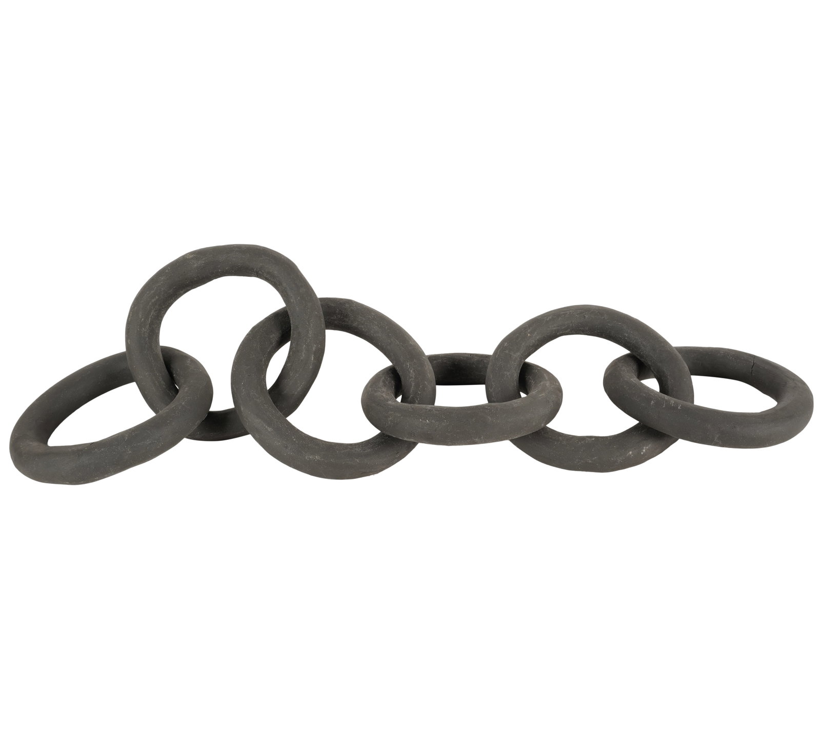 A Style Union Home Ceramic Chainlink: "Lynx" model Each link: 6 in. (15.2 cm.) dia., Overall: 24 in. wide Provenance: The Private Collection of International Architect and Designer Selma Cisic and the iconic Los Angeles store Adesso.