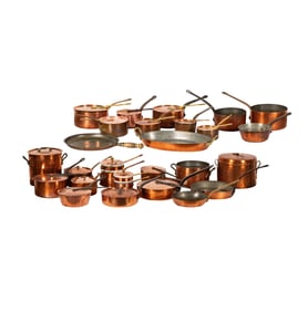 A Group of Copper Cookware