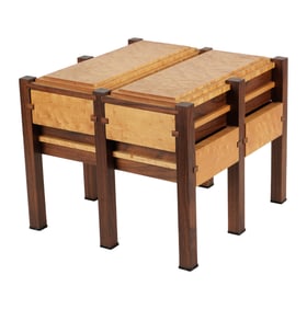 A Studio-Designed Curly Maple and Walnut Puzzle Box