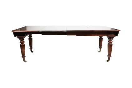 An Antique English Regency-Style Mahogany Dining Table