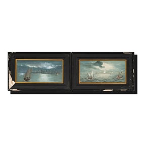 20th Century: Pair of Nocturnal Seascapes