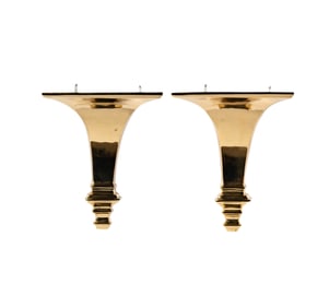 A Pair of Brass Wall Brackets