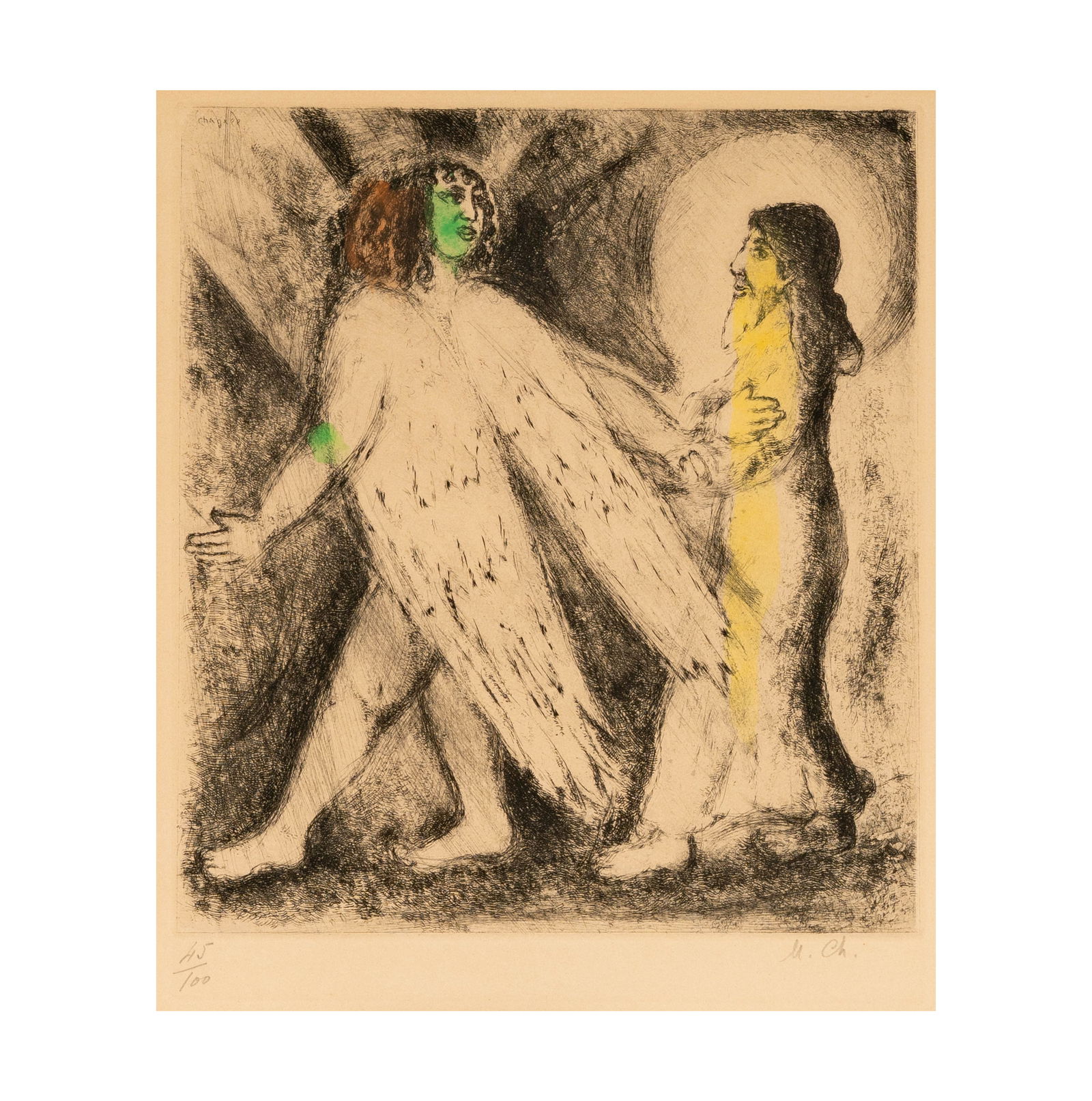 Marc Chagall, French/Russian 1887-1985, L'homme guide par l'eternel (1 of 10)