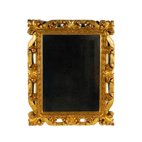 An Italian Carved Giltwood Mirror