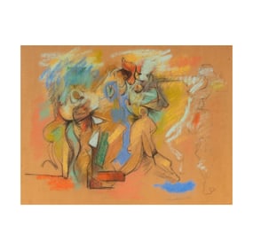 Hans Gustav Burkhardt, Los Angeles, CA 1904-1994, Untitled (Abstract Figures)