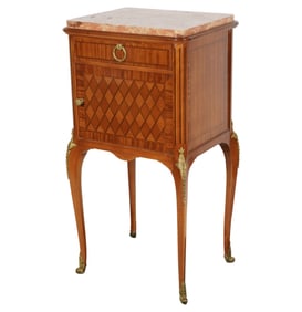 A Louis XV-Style Parquetry Nightstand