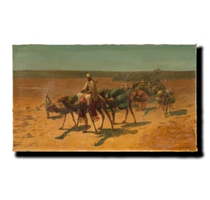 After Jean-Leon Gerome: Orientalist Caravan Scene