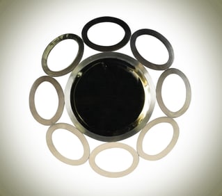 A Contemporary Round Wall Mirror