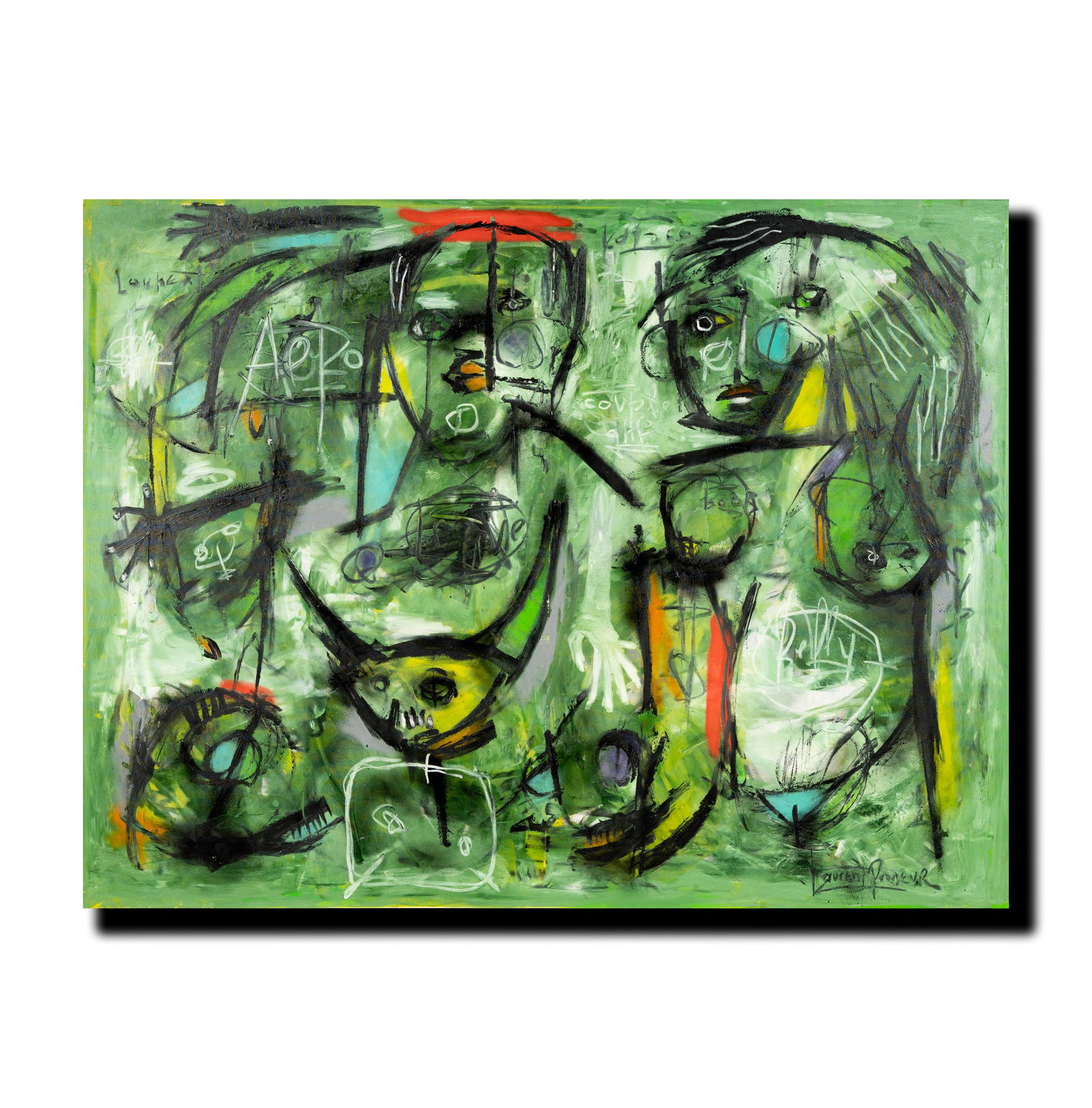 Laurent Proneur, French B. 1969, Green Meeting (1 of 13)