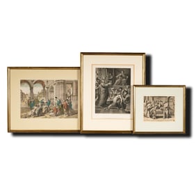 Various Artists: Three Engravings Depicting Healing of the Sick