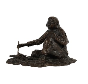 Boobis Chanin, 20th Century, Girl By Campfire