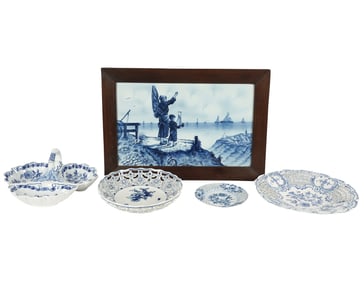 A Group of Continental Porcelain and Pottery