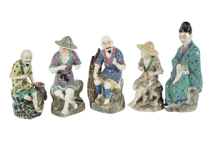 A Group of Chinese Porcelain Figures