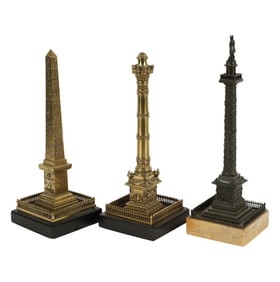 A Group of Grand Tour Models of Monuments