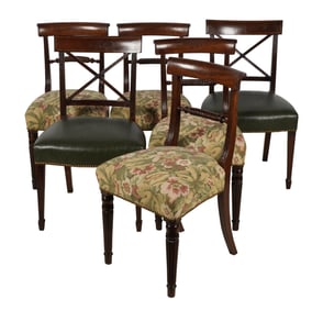 A Group of Assorted English Regency Dining Chairs
