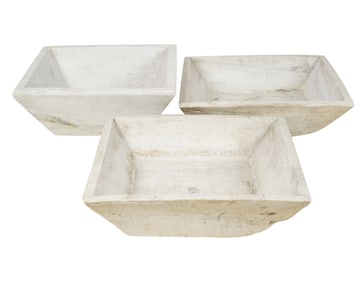 A Set of Three Square Planters