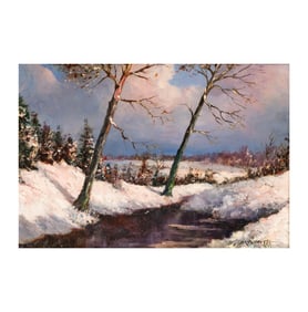 Frederick John Mulhaupt, American 1871-1938, Winter Landscape