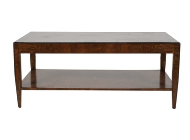 A Designer Burl-Walnut Coffee Table