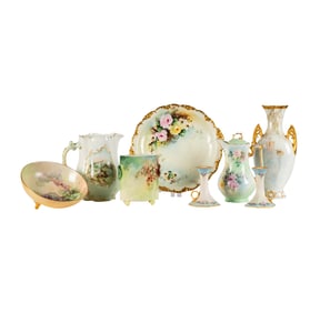 A Group of Limoges Porcelain Table Articles