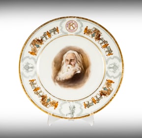 A Walt Whitman Commemorative Porcelain Plate