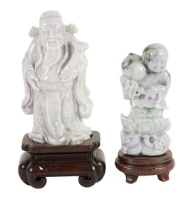 Two Chinese Carved Stone Figures