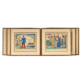 Philippe Petain: Six Plates from Imagerie du Marechal