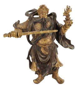A Chinese Bronze Figure of a Warrior