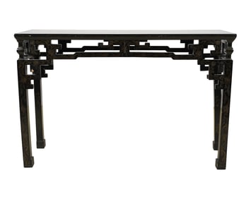A Chinese Black-Lacquered Altar Table