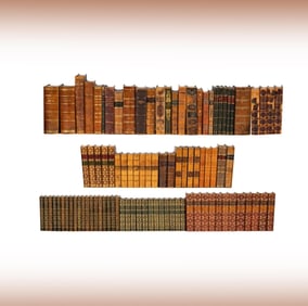 A Group of Leather-Bound Books