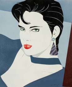 In the style of Patrick Nagel: Portrait