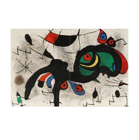 After Joan Miro, Spanish 1893-1983, Le Belier Fleuri