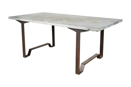 An Industrial Zinc and Iron Work Table