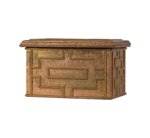 A Brass-Clad Wood Coffer