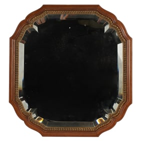 A Carved Wood Mirror Plateau