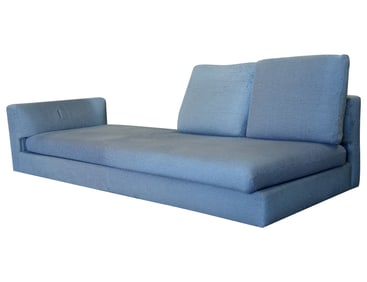 A Minotti Blue Fabric-Upholstered Sofa