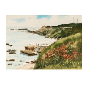 Charles Ross Kinghan, American 1895-1984, Coastal Landscape