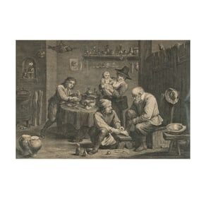 Jean Daulle 1703 - 1763 After David Teniers II, 1610-1690, Le Chirurgien Flamand