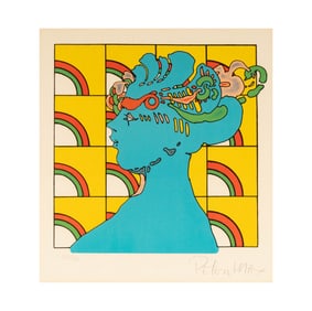 Peter Max, German/American B. 1937, Lady on Pattern