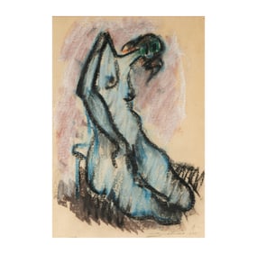 Hans Gustav Burkhardt, Los Angeles, CA 1904-1994, Untitled (Kneeling Nude)