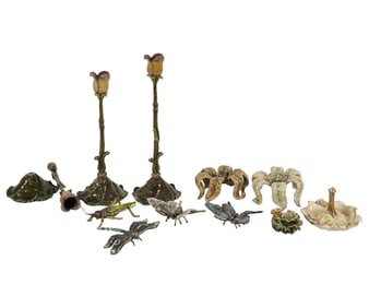 A Group of Jay Strongwater Enamel Desk Articles