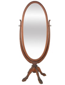 A Mahogany Cheval Mirror