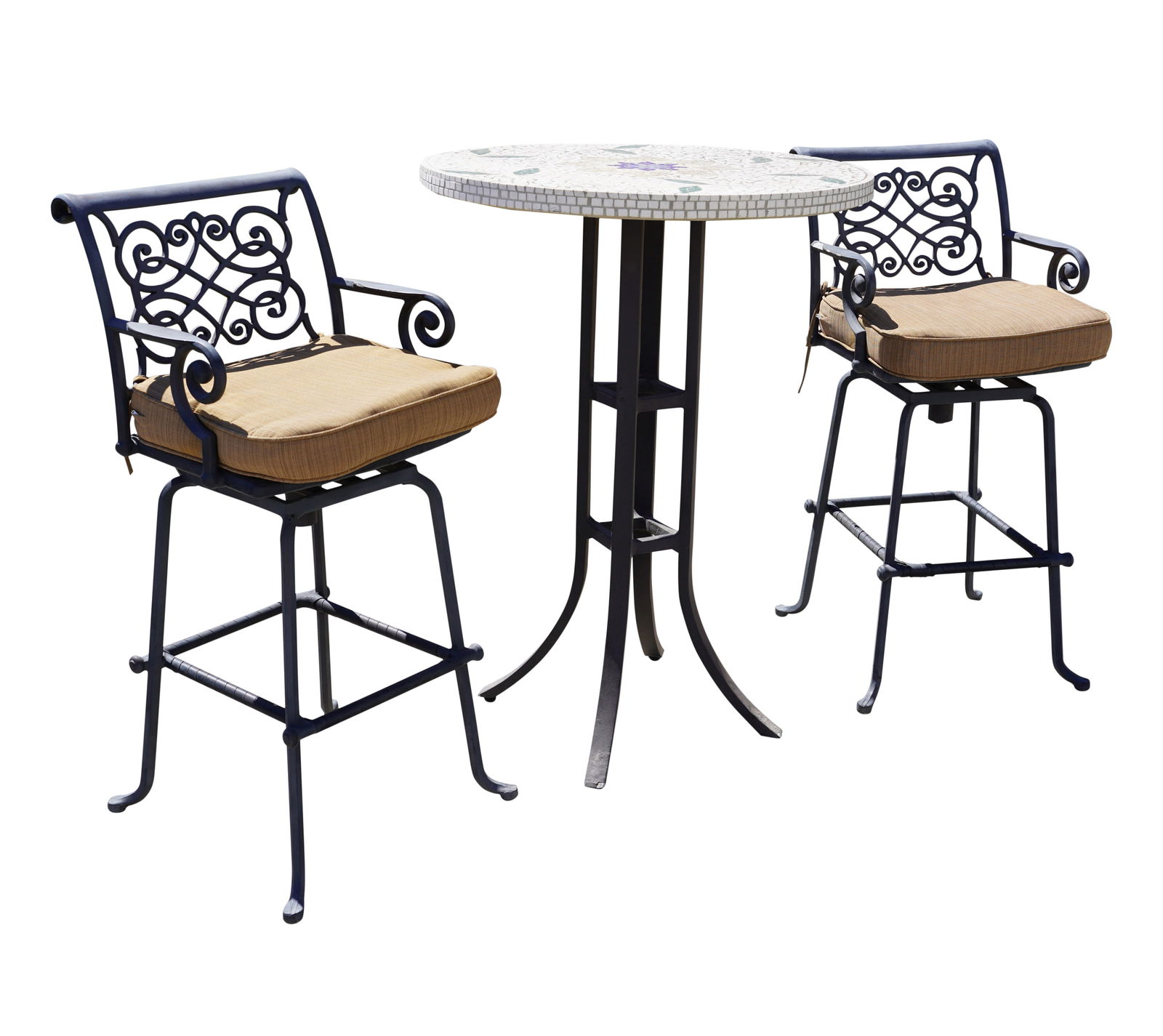 A Patio Hightop Table with Two Stools (1 of 12)