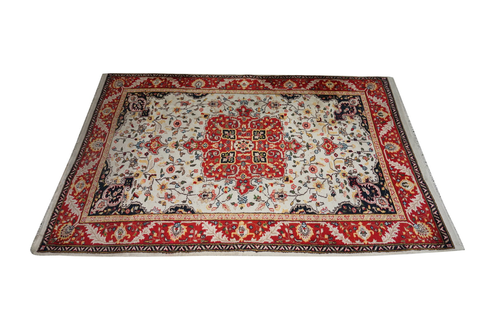 A Persian-Style Rug 6' 1" x 8' 10": wool on cotton 6' 1" x 8' 10" Notes: This item does not qualify for in-house shipping. Please see our preferred shippers list for quotes or arrange for local pickup. https://www.abell.com/buy-sell/how